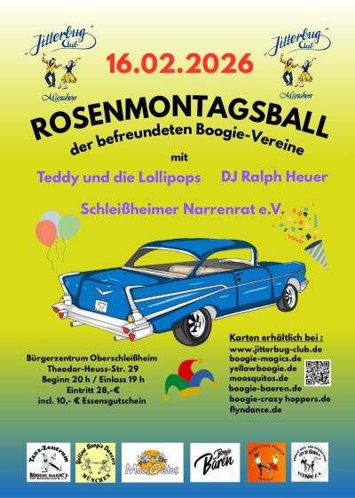 Flyer Rosenmontagsball 2025